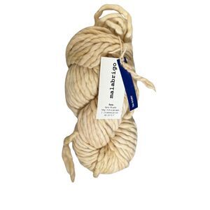 1 Skein Malabrigo Rasta 704 Ivory Tan Super Bulky Merino Wool Yarn Knitting